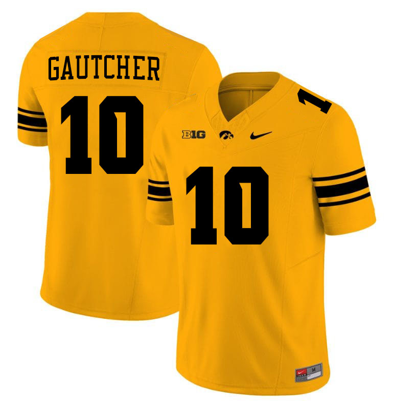 Burke Gautcher Iowa Jersey,University Of Iowa Hawkeyes Fotoball Uniforms,Jersey,Gears-Gold